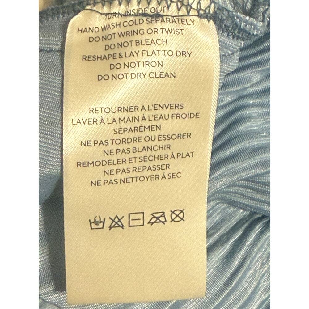 Free People My Best Velvet Oversized Button Up Top, Blue, XS - Picture 8 of 9